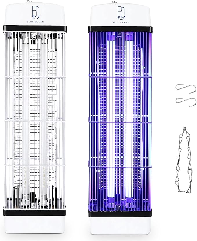 Electric Hanging Mosquito Killer Zapper Lamp – 360° Insect Trap with UV Light & Safe Grill